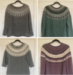 'LuxeFibers & Wool' line of yarn - knit up in sample sweaters